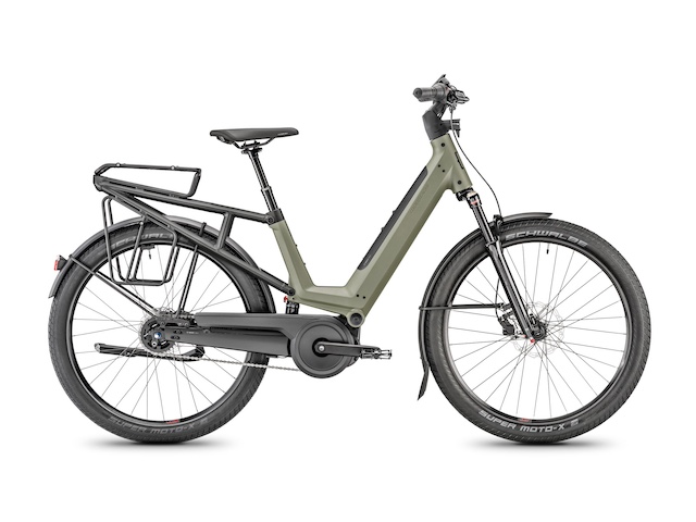 MOUSTACHE J ON / Olive / Transmission à chaine Nexus / Porte-Bagages Suspendu / Batterie 625Wh